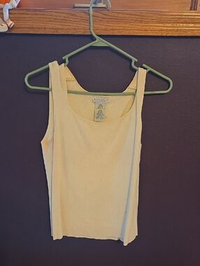 White Stag Light Cream Ribbed Scoop Neck Tank